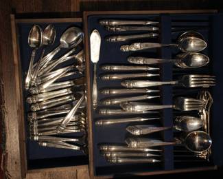 Holmes & Edwards Danish Princess full silver plate flatware set