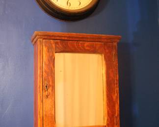 Oak wall hung cabinet