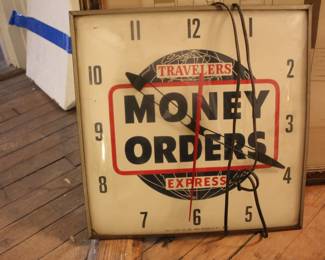 Pam Clock Co Travelers Express Money Orders clock