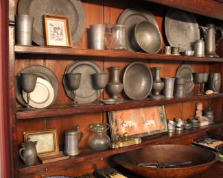 Antique pewter items