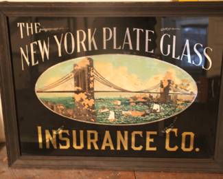 New York Plate Glass Insurance Co advertising window