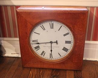 oak case clock from "Self Winding Clock Co"