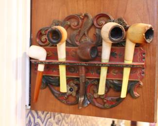 Pipes with wall hung rack