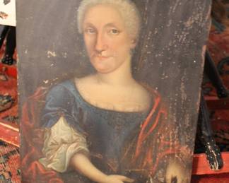 19thc portrait of a woman, oil on panel