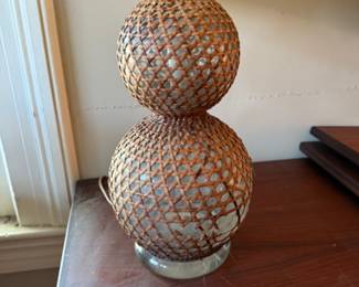 Vintage English seltzer bottle converted into a lamp
