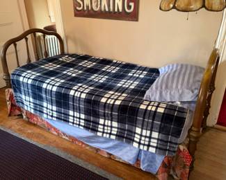 Antique brass twin bed