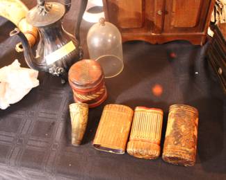 Napoleonic prisoner of war straw cigar boxes