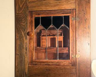 Oak wall hung cabinet