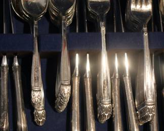 Holmes & Edwards Danish Princess full silver plate flatware set