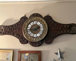 Vintage clock with Shakespeare sonnet