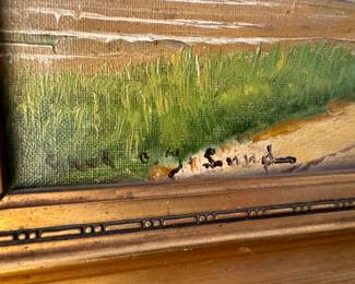 Framed Original Oil on Canvas Landscape Signed 