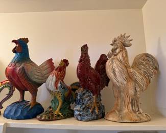 Collection of Decorative Roosters
