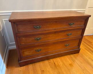 Antique 3 Drawer Dresser (48"W x 20"D x 32"H)