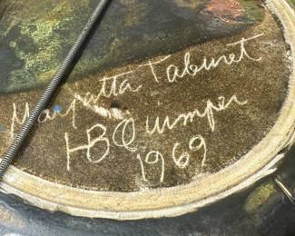 Marjatta Taburet Vintage Quimper Decorative Plate Signed 1969