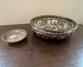 800 Silver Dish (17 gms) & 800 Silver Bowl (210 grams)
