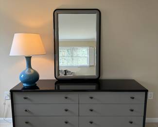 EA by Stanley 8 Drawer Dresser with Mirror Imported from Italy (Dresser - 19"D x 30"H x 68"W | Mirror - 28"W x 42"H x 2"D)
