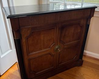 Century 1 Drawer / 2 Door Marble Top Console Table (13-1/2"D x 33-1/2"W x 31"H)