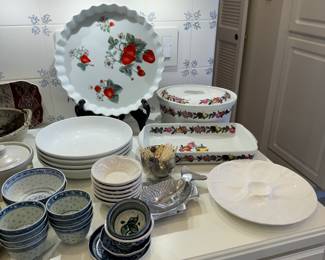 Large Collection of Colorful Portuguese China