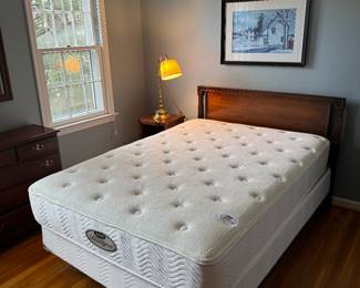 Full Size Bed Headboard (54-1/2"W x 39"H) with Simmons Beautyrest Carmel Glen Mattress 