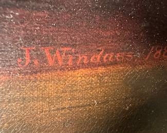 Framed Original Oil on Canvas of Cathedral Signed J.(John) Windass, 1884