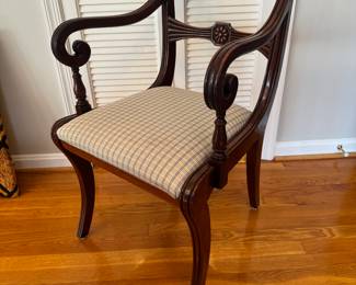 Duncan Phyfe Mahogany Base Upholstered Seat Side Chairs (6) & Armchairs (2)
