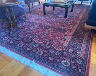 Couristan Kerman Vase Brick Red Belgium Machine Made Wool Area Rug (9'10"W x 14'L)