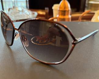 Women's Tom Ford - Carla 66mm Oversized Round Metal Sunglasses