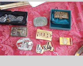 Many collectible Belt Buckles