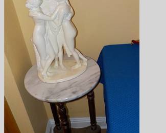 Marble Top End Table