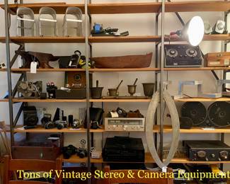 Tons of Vintage Stereo & Camera Equipment