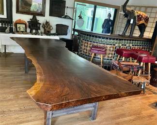 Claro Walnut Live Edge Table