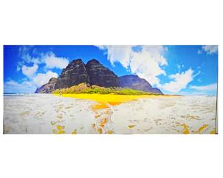 "West of Aloha" Hawaii Mounted on MDF Backing 56" x 24"