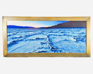 "Nighttime at Badwater Basin-Death Valley" - Framed in Acid Rubbed Iron 63" x 30"