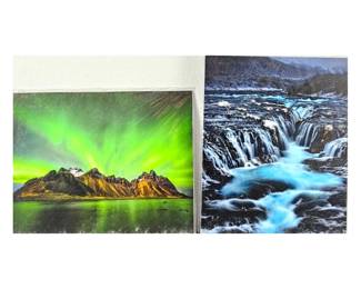 "Vestrahorn Aurora" & "Bruarfoss: Falling Into the Night: Iceland" - Set of Two 16 x 20 enlarged Photos