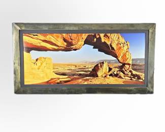 Sunset Arch of Escalante" Utah Frame Enlarged Photo in Iron Frame 66 x 33
