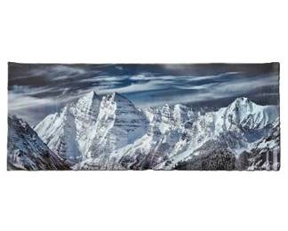 Signed Stunning "Midnight at Maroon Bells" Panorama in Acrylic 60 x 24"