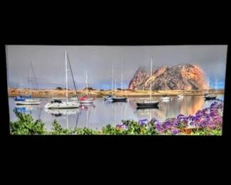 R. Koepsell's More Popular Piece "Lifting Fog at Morro Bay" CA. 48" x 20".