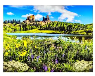 -Fine Landscape Art Photography -Spring in Rabbit Ears - Acrylic Mounted Print- 36" x 48" Signed