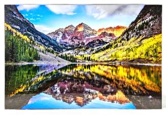 Maroon Bells, Aspen Co. Fine Art Photography -Modern High-End Acrylic Mounted Print- 30" x 45" Signed by the artist