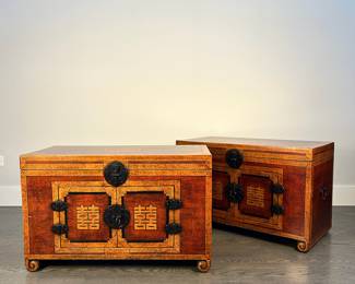 Chinese vintage cabinets. Exceptionally lightweight but sturdy empress wood construction