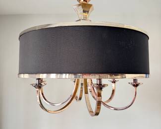 Uttermost Tuxedo 6 Light Chandelier. Silver plated