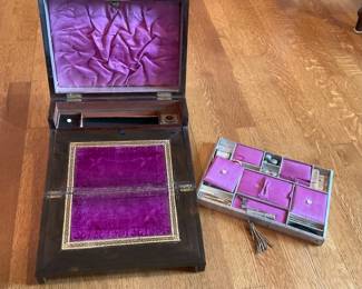 Antique inlaid lap desk/sewing box