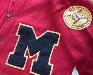 1959 Jake Gibbs Ole Miss letterman‘s sweater