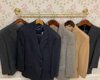 Oak Hall suits, cashmere sport coats