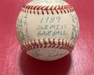 1989 Ole Miss Rebels signed baseball