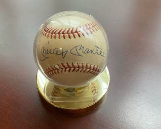 Mickey Mantle signed major league baseball