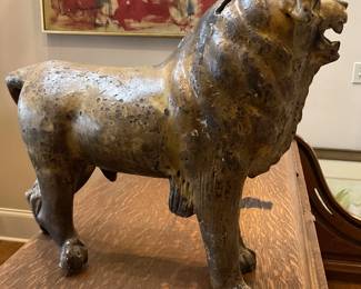 Very Early Terra Cotta lion bank, 12 x 15