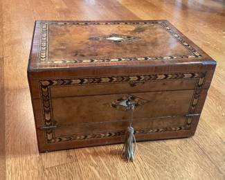 Antique inlaid lap desk/sewing box