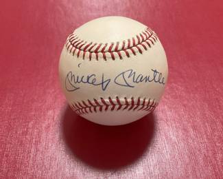 Mickey Mantle signed baseball