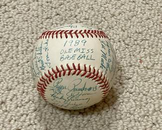 989 Ole Miss rebels signed baseball